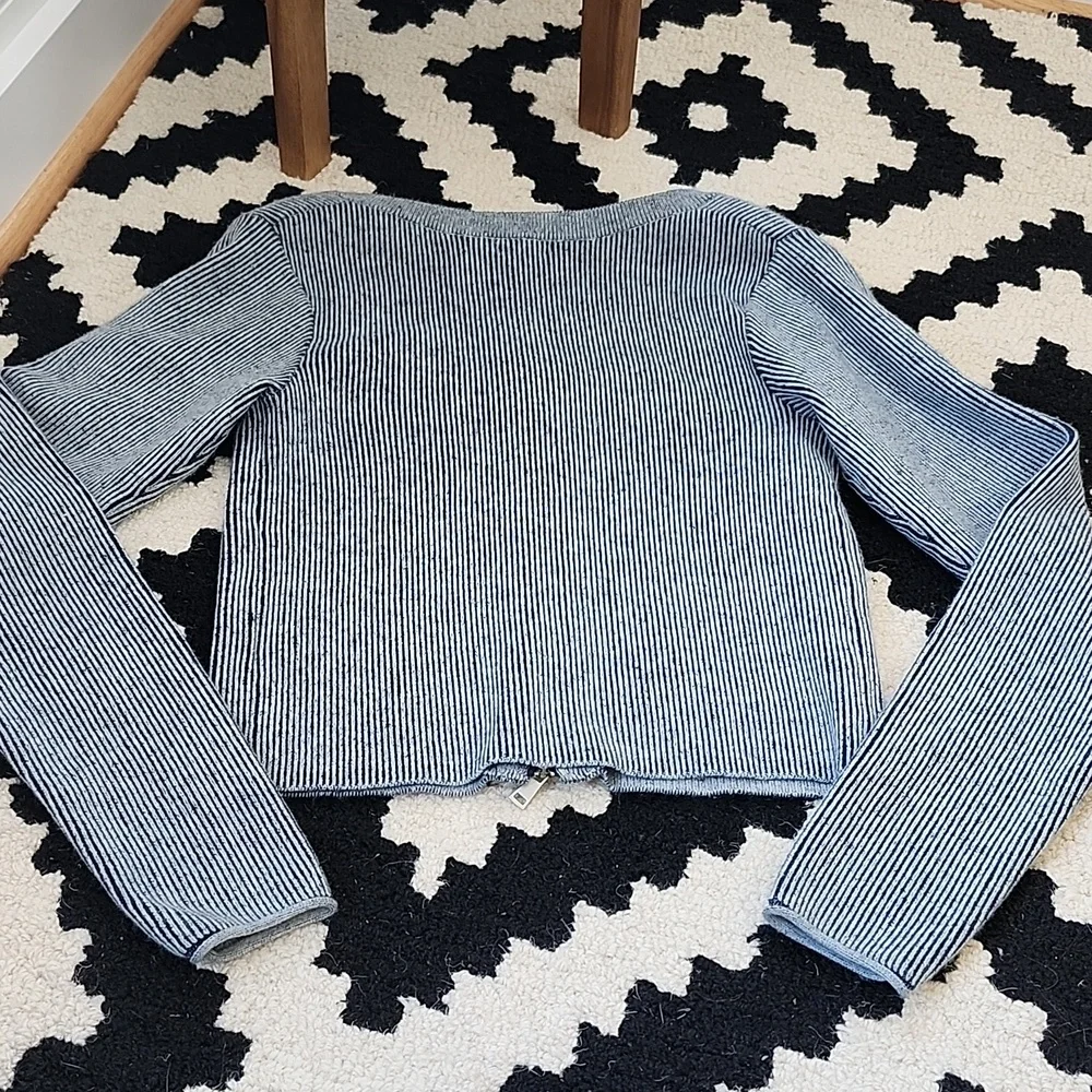 Wild fable Striped blue Cardigan, xs - Picture 7 of 8